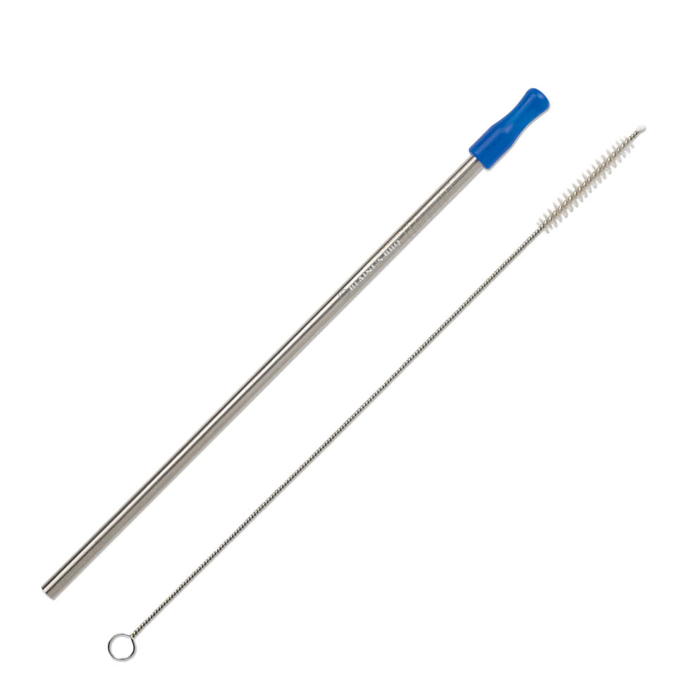 Laser Engraved Stainless Steel Straw with Cleaning Brush