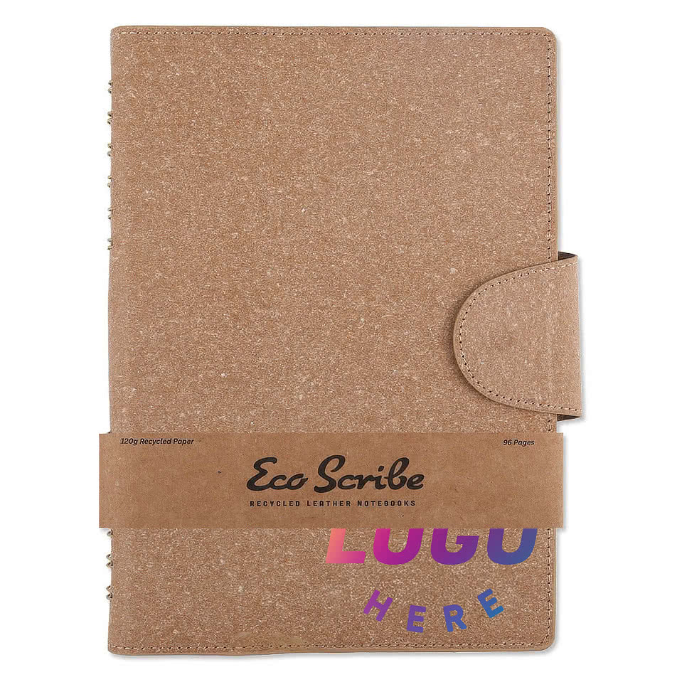 EcoScribe Soft Cover Spiral Notebook with Snap Closure