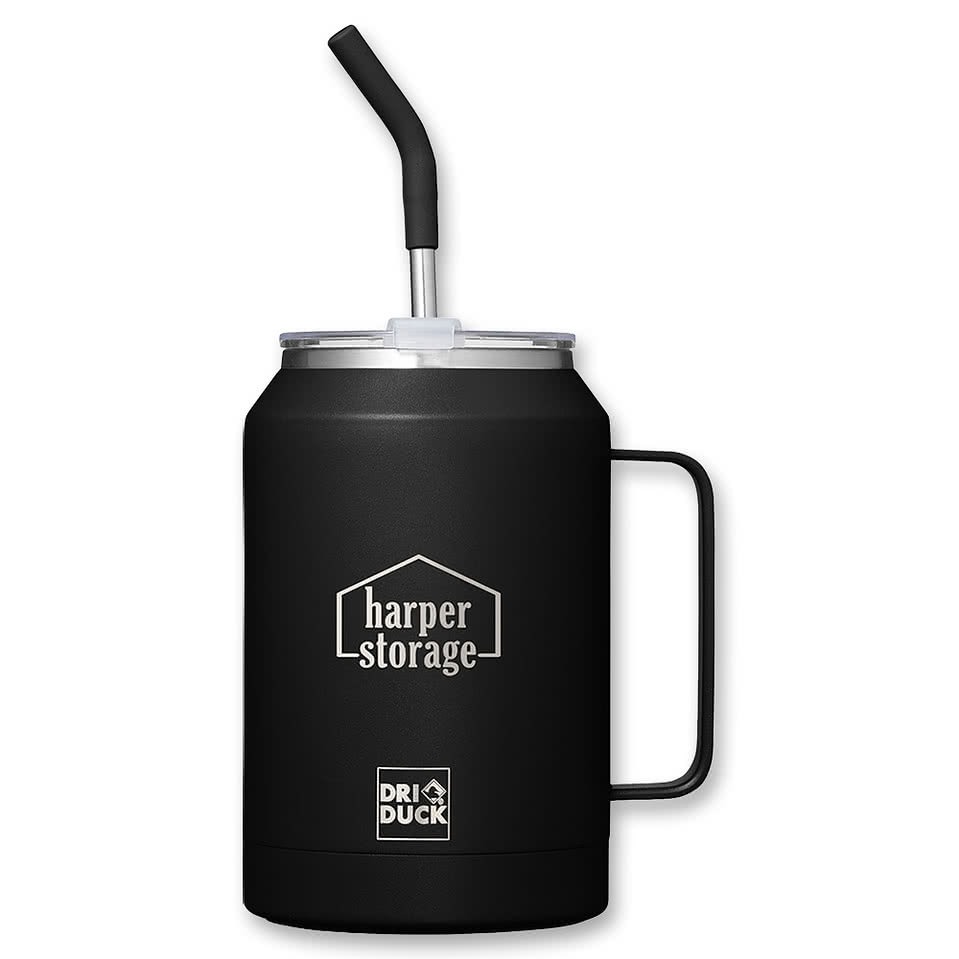 Laser Engraved 32 oz. Dri Duck Maverick Insulated Stainless Steel Mug with Straw