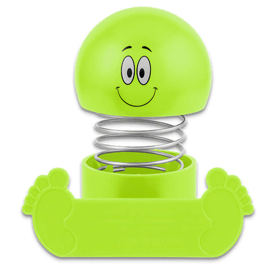 Smiley Bobble Head Phone Holder in LIME