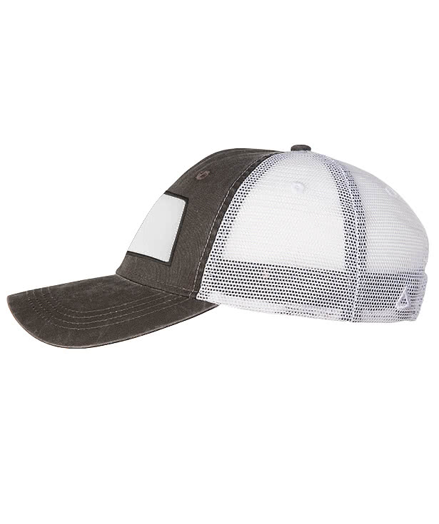 Ahead Solana Pigment Dyed Trucker Hat - Rectangle Patch - Printed