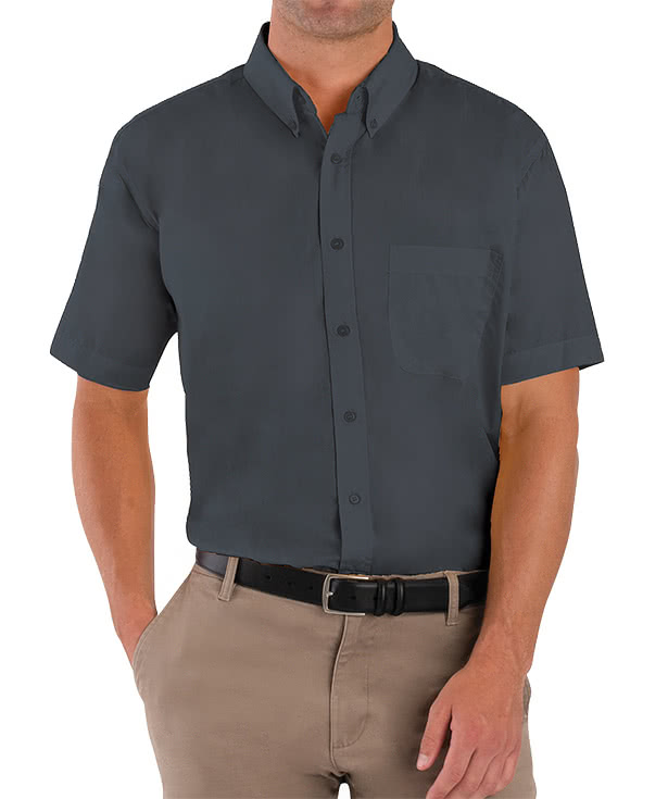 Blue Generation Value Short Sleeve Poplin Dress Shirt - Embroidered
