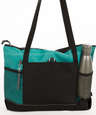 Large Multi-Pocket Zippered Tote Bag