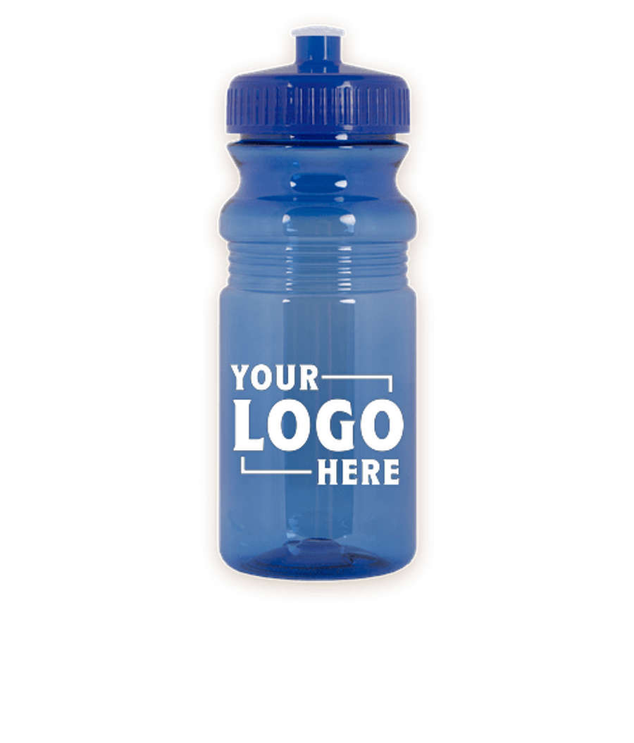 20 oz. Translucent Bike Water Bottle in Translucent Blue