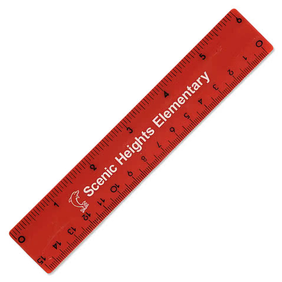 6" Plastic Ruler in White