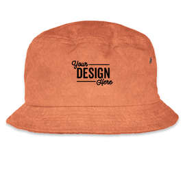 Mega Cap Pigment Dyed Twill Washed Bucket Hat - Color: Orange