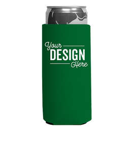 Foldable Slim Can Cooler - Color: Kelly Green