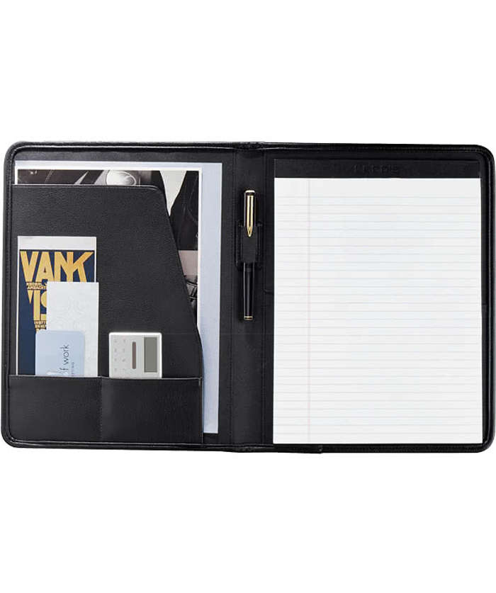 Debossed Manhattan Leather Padfolio