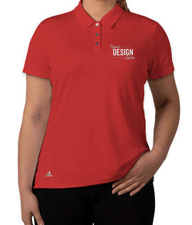 Adidas Women's Performance Polo - Color: Collegiate Red