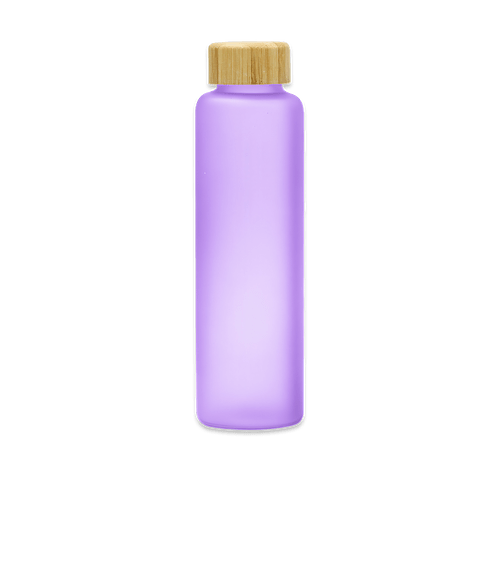 20 oz. Belle Glass Water Bottle with Bamboo Lid in Frost Purple