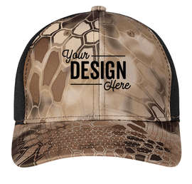 Port Authority Performance Camo Trucker Hat - Color: Kryptek Highlander / Black