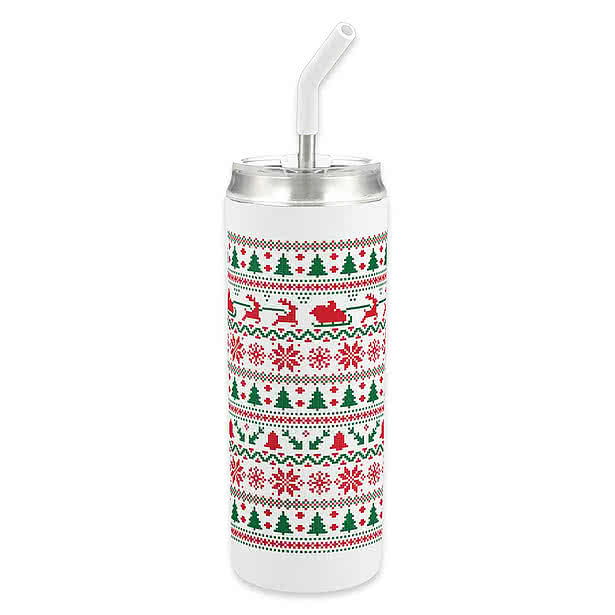 Ugly Sweater 20 oz. Marka Copper Vacuum Insulated Tumbler with Straw