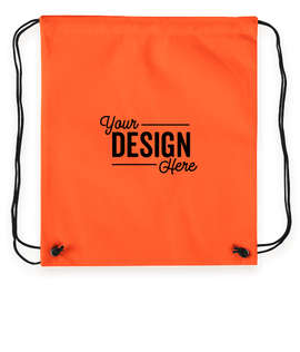 Promotional Non-Woven Drawstring Bag - Color: Orange