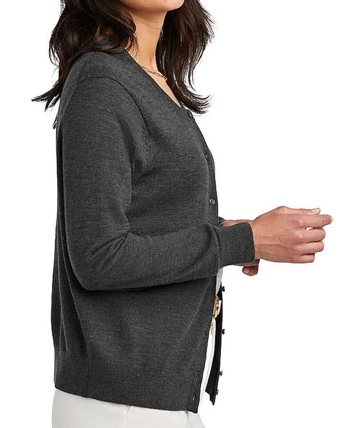 Brooks Brothers Women’s Merino Wool Button-Front Cardigan