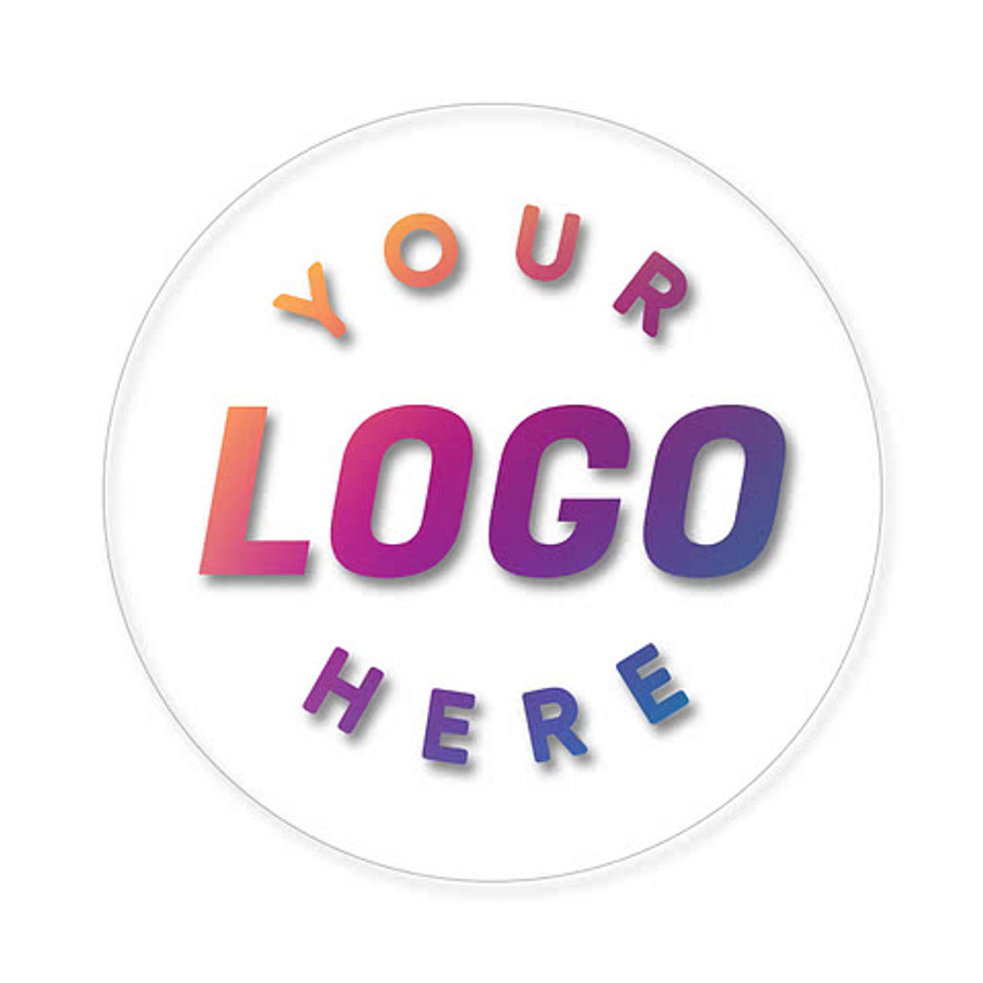 Full Color 7 in. Clear Circle Sticker in Clear