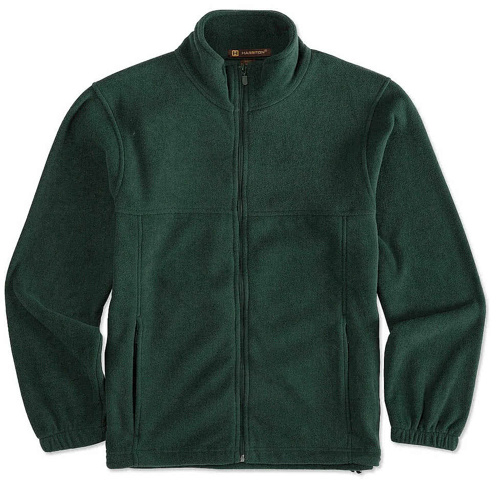 Harriton Tall Full Zip Fleece Jacket - Printed