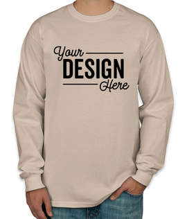 Canada - Gildan Ultra Cotton Long Sleeve T-shirt - Color: Sand