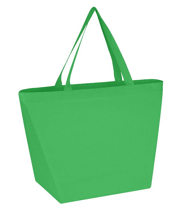 Full Color Gusseted Non-Woven Shopper Tote Bag