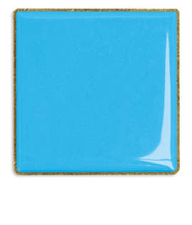 1" Square Lapel Pin - Color: Columbia Blue / Brass