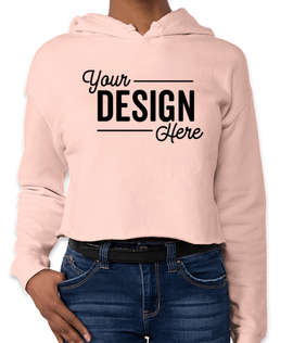 Independent Trading Women's Cropped Hoodie - Color: Blush