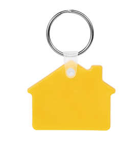 House Shaped Keychain - Color: Yellow