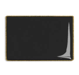 Rectangular Lapel Pin - Color: Black / Brass