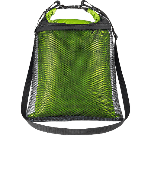 Mesh Water-Resistant Wet-Dry Bag in GREEN-LIME