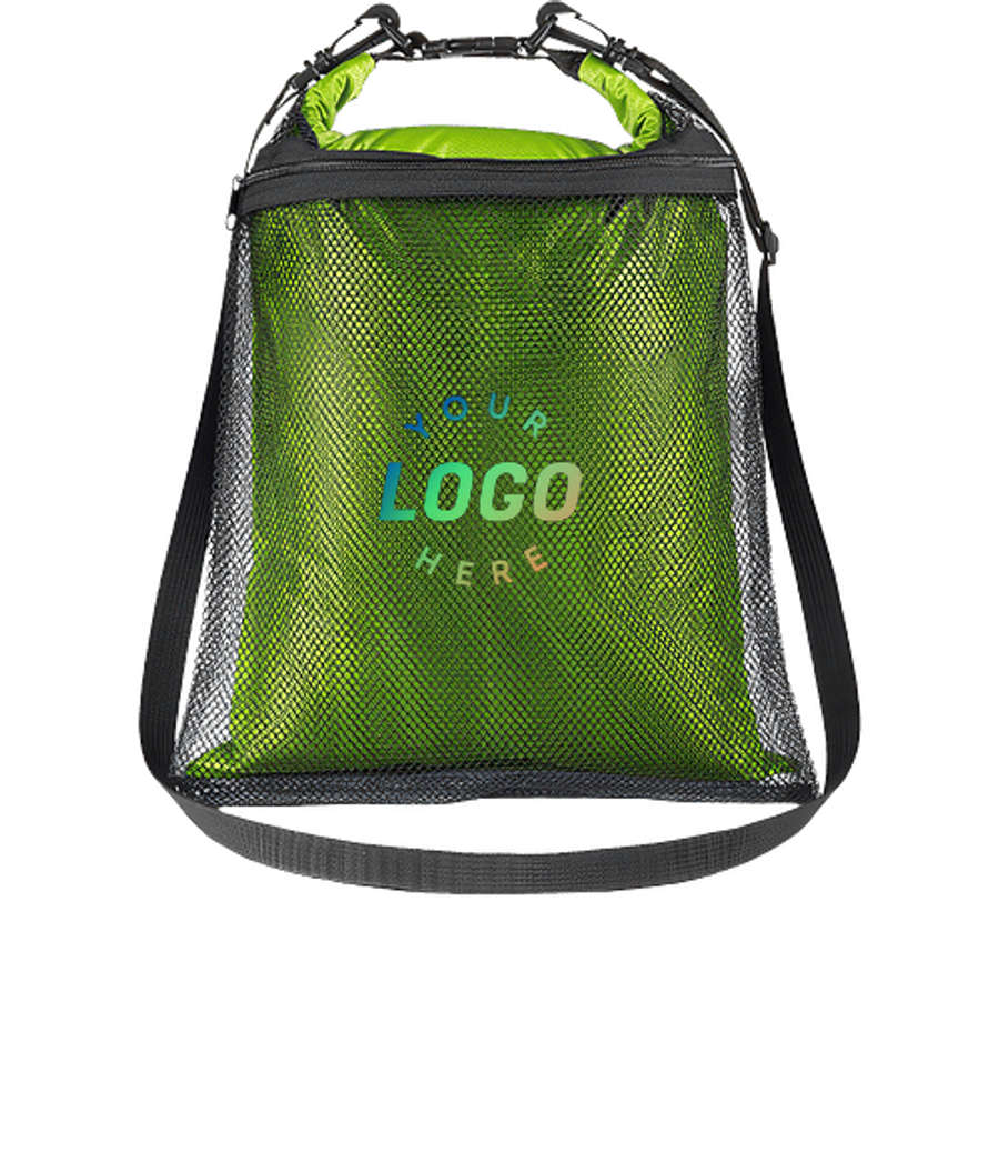 Mesh Water-Resistant Wet-Dry Bag in GREEN-LIME