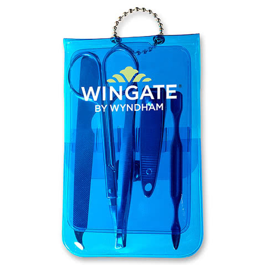 Clear 5 Piece Manicure Set with Pouch in Clear