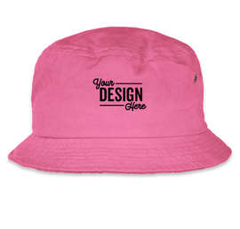 Mega Cap Pigment Dyed Twill Washed Bucket Hat - Color: Hot Pink