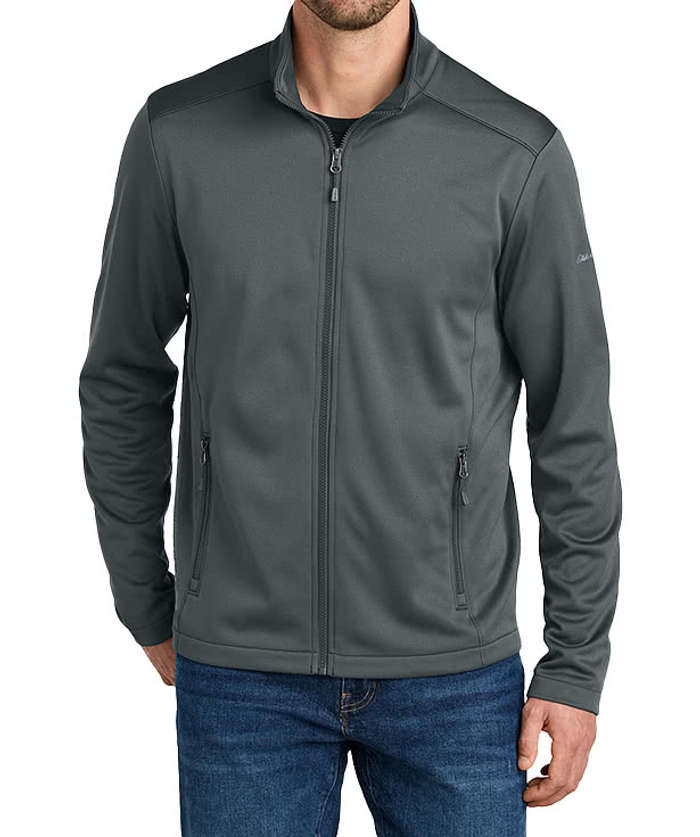 Custom Eddie Bauer Smooth Mid Layer Full Zip Fleece Jacket