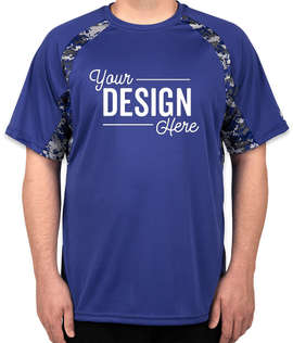 Badger Digital Camo Contrast Performance Shirt - Color: Royal