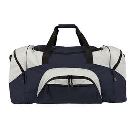 Port Authority Colorblock Gym Bag - Screen Printed - Color: Navy / Grey