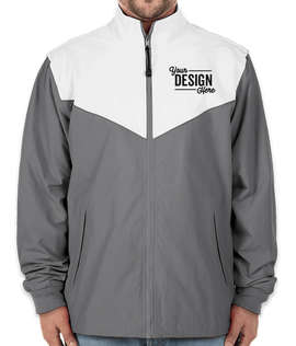 Charles River Championship Track Jacket - Color: Grey / White