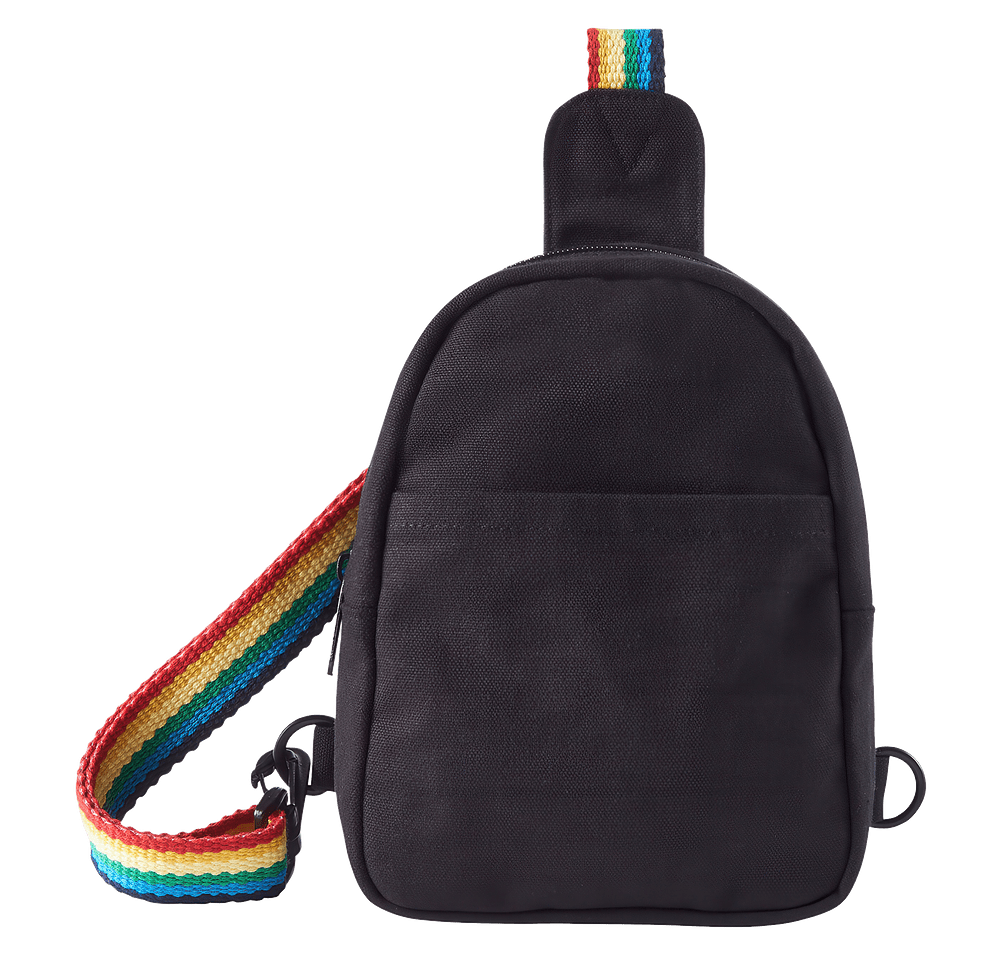 Rainbow Pride Recycled Cotton Crossbody Bag-default