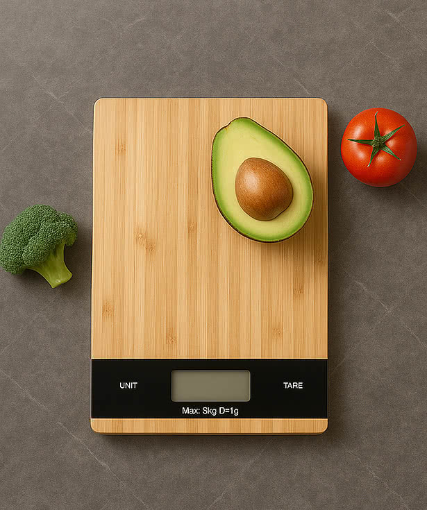 Laser Engraved Bamboo Digital Kitchen Scale