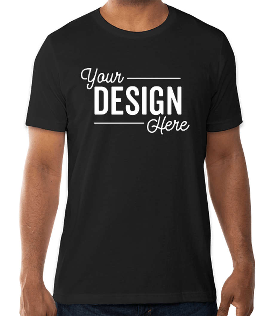 Bella + Canvas Jersey T-shirt in Solid Black Blend