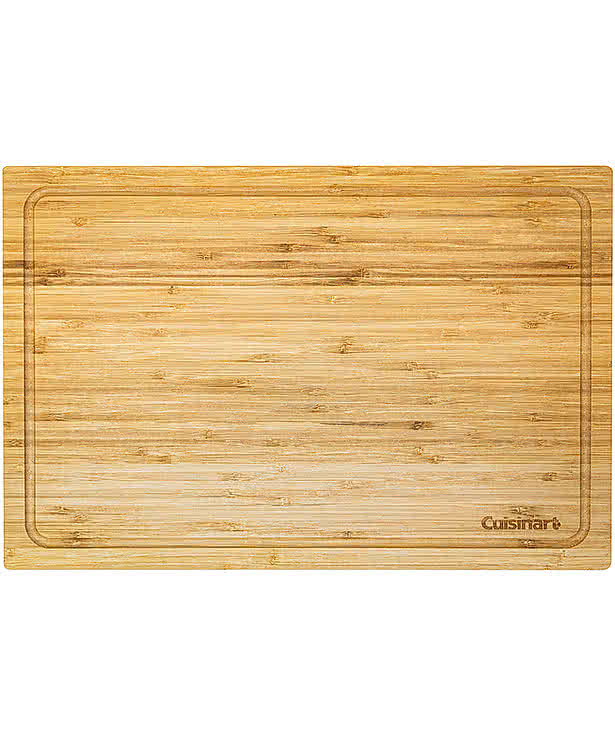 Laser Engraved Cuisinart Outdoors Bamboo Cutting Board with Hidden Tray
