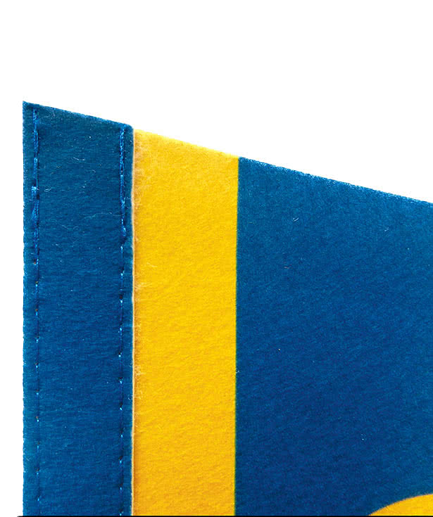 Full Color 9" x 24" Rigid Felt Pennant