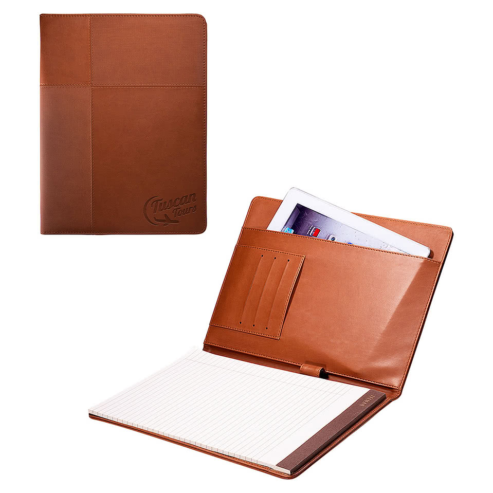 Debossed Leeman Tuscany Duo-Textured Padfolio