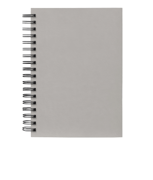 Castelli Debossed Tucson Scribe Grande Lined Spiral Hard Cover Notebook in Light Gray