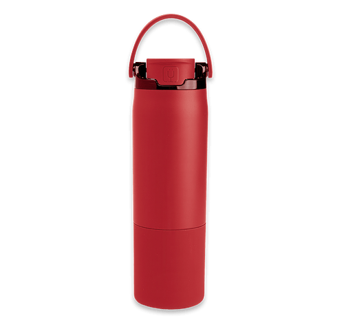 BruMate Laser Engraved 25 oz. Rise Water Bottle in MATTE RED