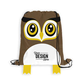 Paws N Claws Sport Drawstring Bag - Color: Brown Owl