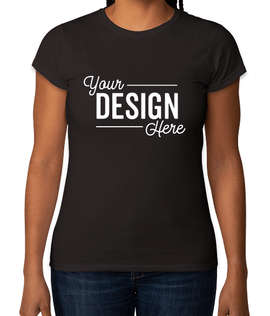 Gildan Women's Slim Fit Softstyle Jersey T-shirt - Color: Black