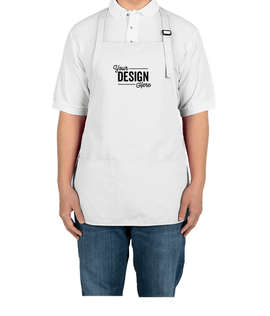 Port Authority Stain Release Medium Length Apron - Screen Printed - Color: White