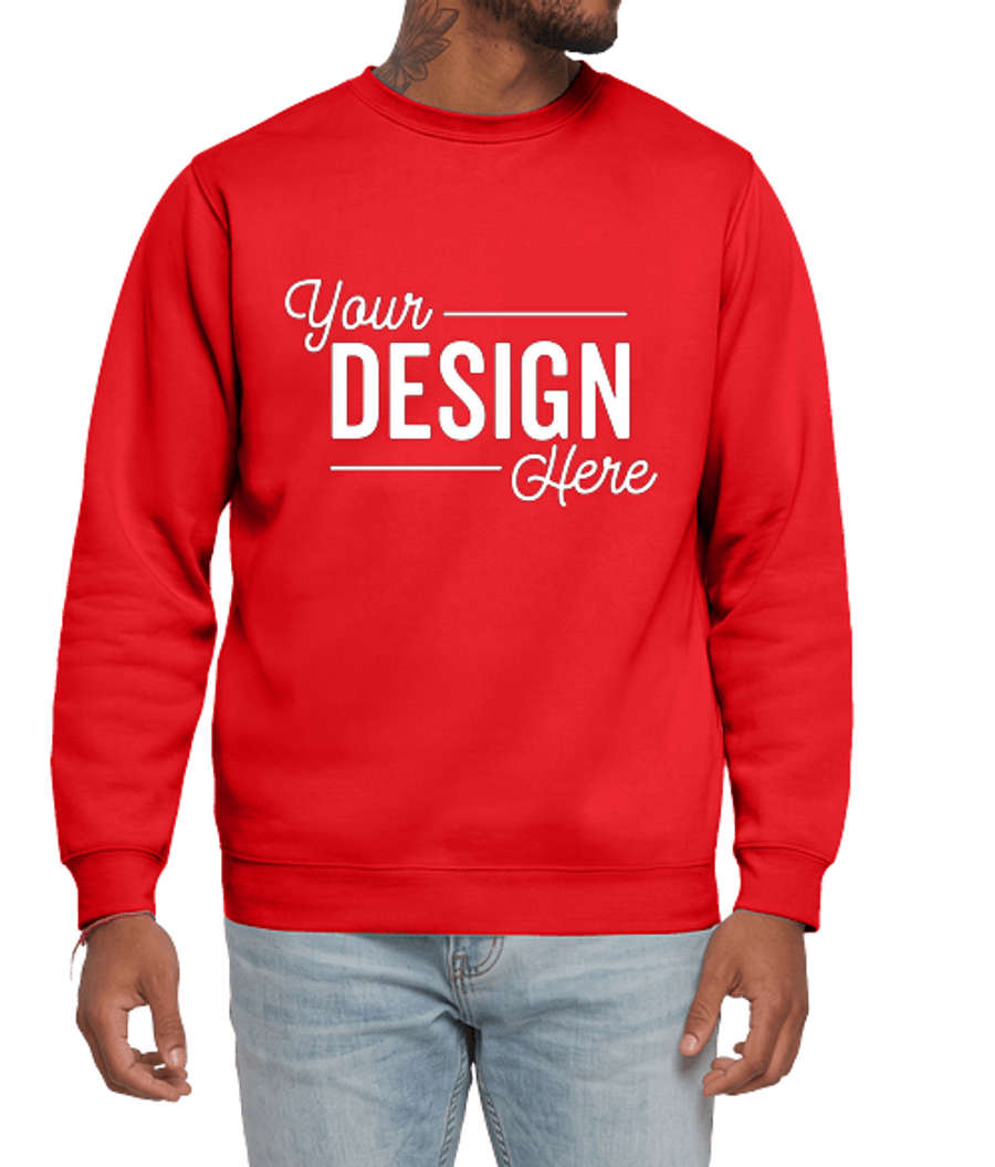 Live & Tell by LAT Elevated Fleece Crewneck Sweatshirt in Red