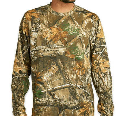 Custom Russell Outdoors Realtree® Cotton Long Sleeve Pocket T