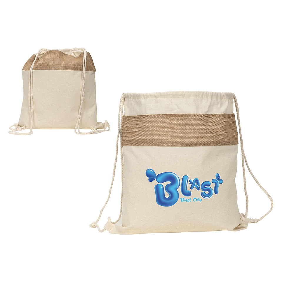 Savanna Jute & Recycled Cotton Drawstring Bag