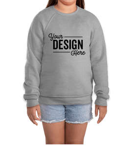 Bella + Canvas Youth Ultra Soft Crewneck Sweatshirt - Color: Athletic Heather