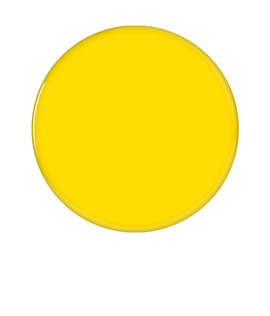Full Color 1" Round Laminated Plastic Lapel Pin - Color: Yellow